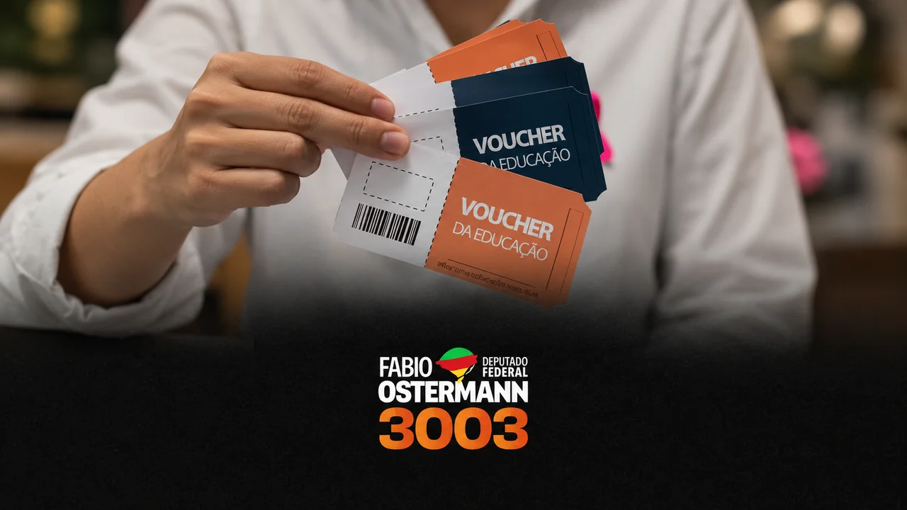 Fabio Ostermann é candidato a deputado federal pelo RS de direita em 2026 defende criação de vale-educação para famílias de baixa renda para democratizar oportunidades educacionais.